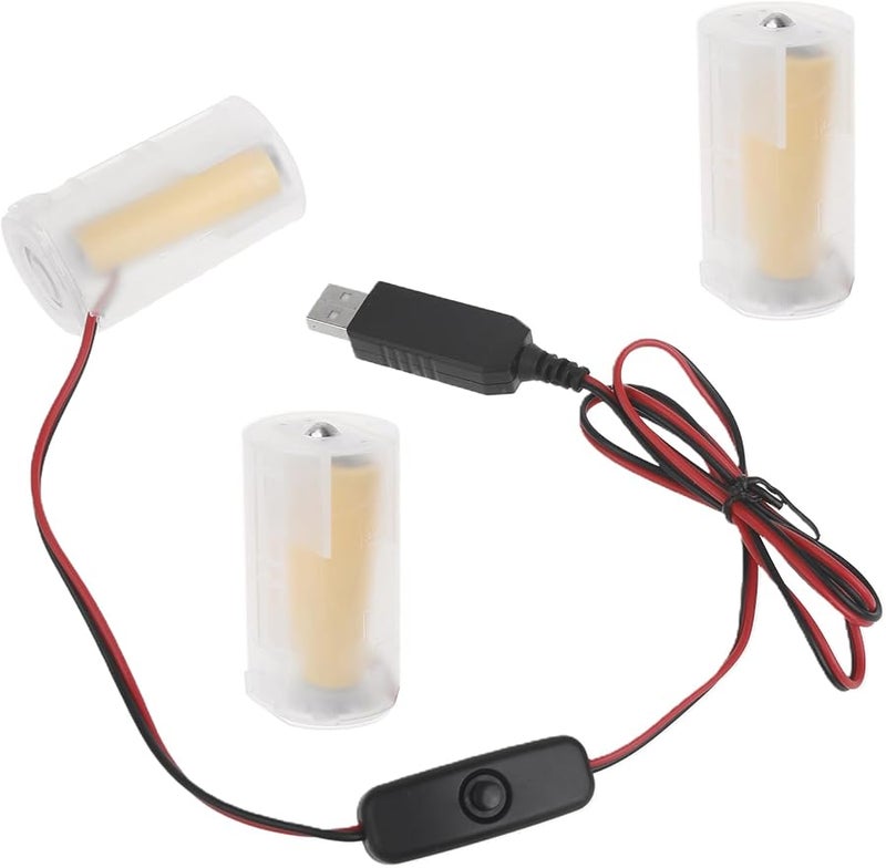 USB To 4.5V LR20 D Battery Eliminator Power Supply Cable For Toys Controllers Gas Water Heater - Image 1